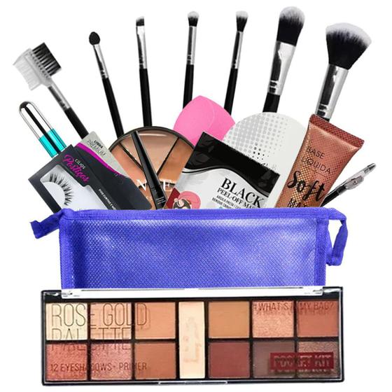 Kit Maquiagem Mega Completo Essencial Bz68 3 - Pele Parda - Bazar Na ...