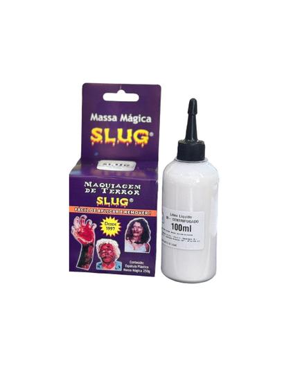 Imagem de Kit Maquiagem Slug Massa 250 gr + Látex 100 ml Make terror