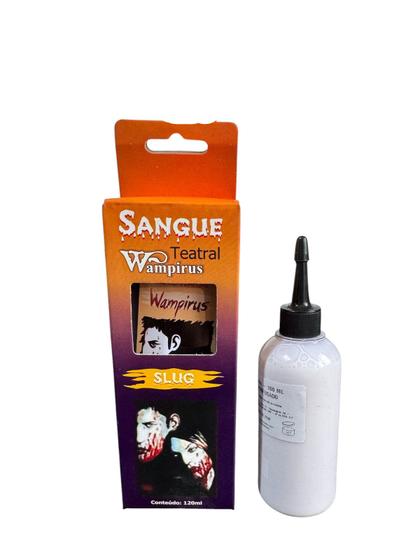 Imagem de Kit maquiagem slug sangue Wampirus falso 120ml+ látex 100ml