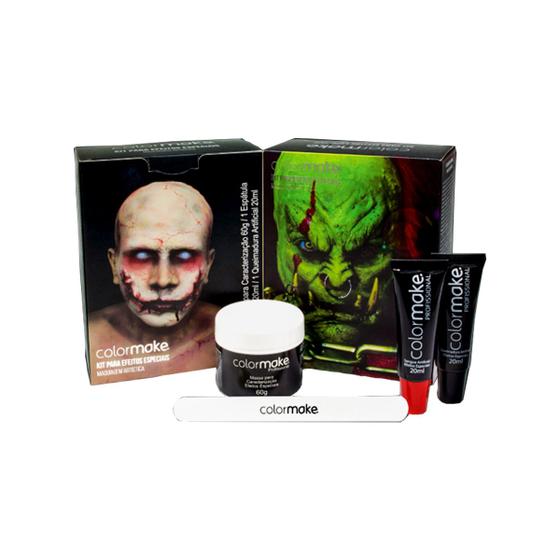 Imagem de Kit Maquiagem Terror Halloween Zumbi Carnaval Cosplay