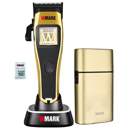 Imagem de Kit Maquina De Cabelo Shaver Wmark NG 998 Gold NG X1