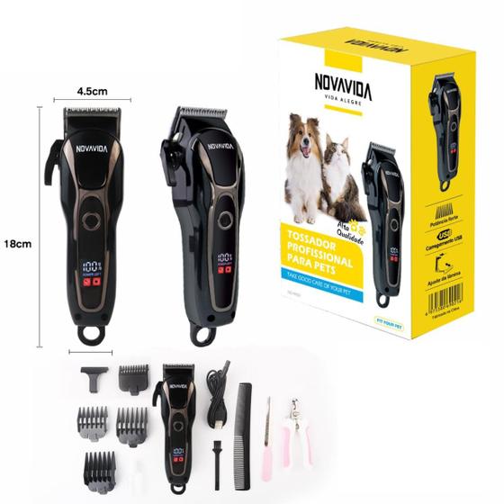 Kit Máquina De Tosa Profissional Pets Gato Cachorro Tosado Menor preço em Kit Máquina De Tosa Profissional Pets Gato Cachorro Tosado