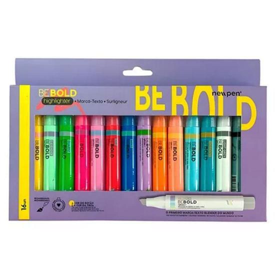 Imagem de Kit Marca Texto Bebold Highlighter com Cheirinho 16 Cores - Newpen