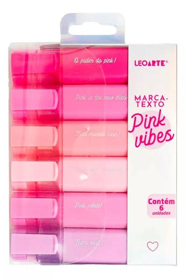 Imagem de Kit Marca Texto Tons de Rosa Pink Vibes Leonora