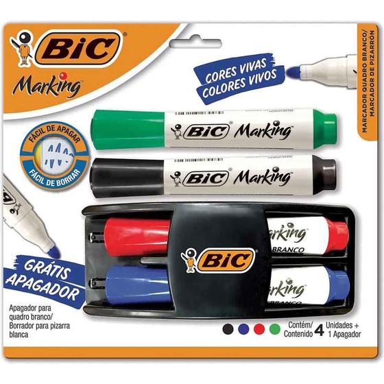 Imagem de Kit Marcador Para Quadro Branco E Apagador Bic