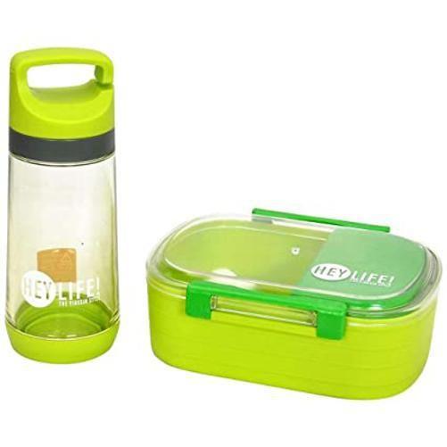 Imagem de Kit Marmita 850Ml E Garrafa 360Ml Lunch Box Verde