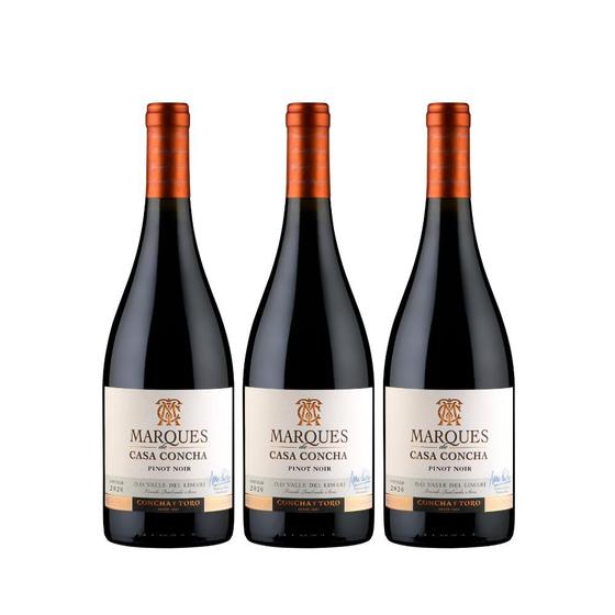 Imagem de Kit Marques de Casa Concha Pinot Noir 750ml  - 3 garrafas