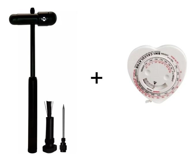 Imagem de Kit Martelo Neuro Fisio Buck Reflexos Com Pincel E Agulha MD + Trena Fita Métrica Corporal Com Índice Imc Disco Retrátil