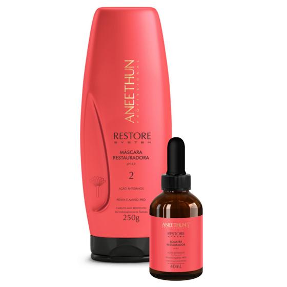 Imagem de Kit Mascara e Booster Aneethun Restore System Reconstrução