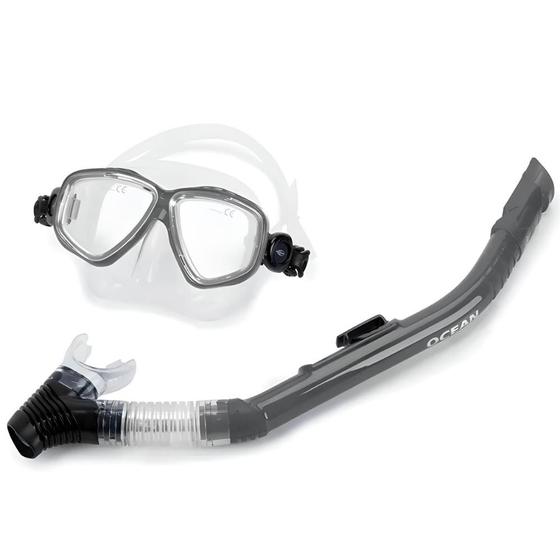 Imagem de Kit Máscara e Snorkel de Mergulho Ocean Titanio - Mormaii