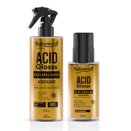 Imagem de Kit Máscara Líquida 200ml + Óleo 30ml  Acid Gloss Bothanico