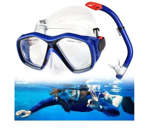 Imagem de Kit Mascara mergulho com snorkel juvenil de 7 a 13 Anos