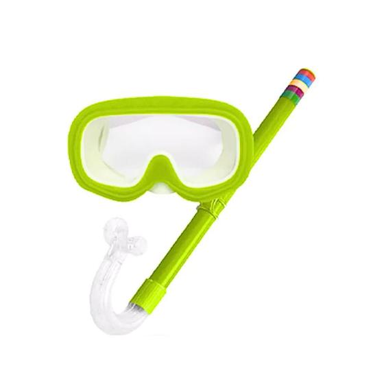 Imagem de Kit Mascara para Mergulho Natação Snorkel e Máscara Infantil Piscina Praia