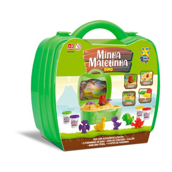 Imagem de Kit Massinha de Modelar - Diver Massa - Minha Maletinha - Dino - Divertoys