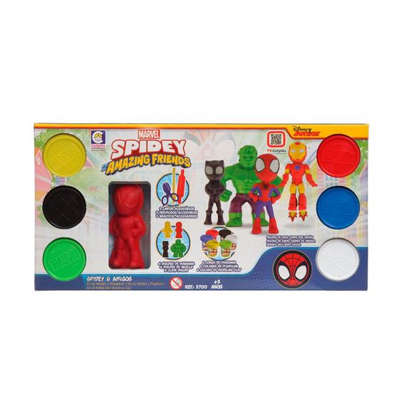 Imagem de Kit Massinha Modelar Infantil Spidey Amigos 2700 Cotiplás