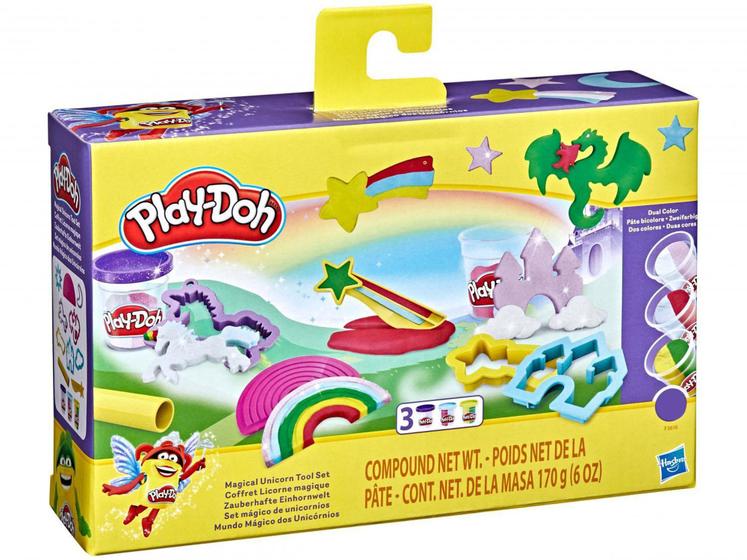 Imagem de Kit Massinha Play-Doh Mundo Mágico dos Unicórnios - Hasbro com Acessórios