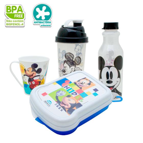 Imagem de Kit Máster Hora do Lanche Garrafa 500ml, Shakeira 580ml, Caneca 360ml, e Sanduicheira