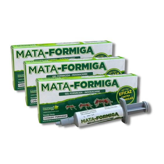 Imagem de Kit Mata Formiga Gel De Uso Caseiro 10gr 3 Unidades