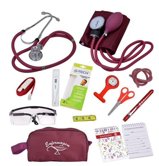 Kit Material De Bolso Para Enfermagem Completo com Esfigmomanômetro Premium Menor preço em Kit Material De Bolso Para Enfermagem Completo com Esfigmomanômetro Premium