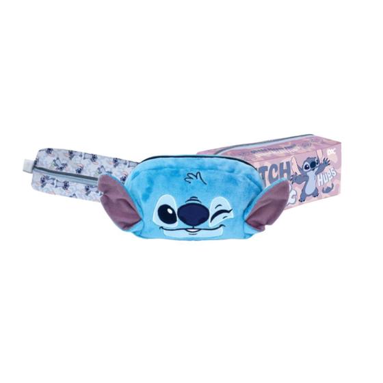 Imagem de Kit Material Escolar Stitch 3 Estojos Grande Pequeno Pelúcia Guardar Canetas Lápis Borracha Tesoura