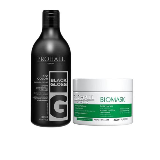 Imagem de Kit Matizador Prohall Black + Máscara Biomask 300G