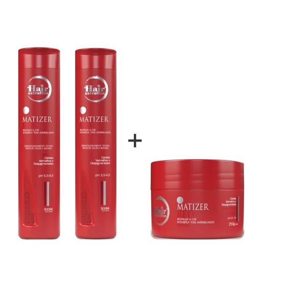 Imagem de Kit Matizer Red - Sh + Cond + Máscara 250GR Hair Extrattus