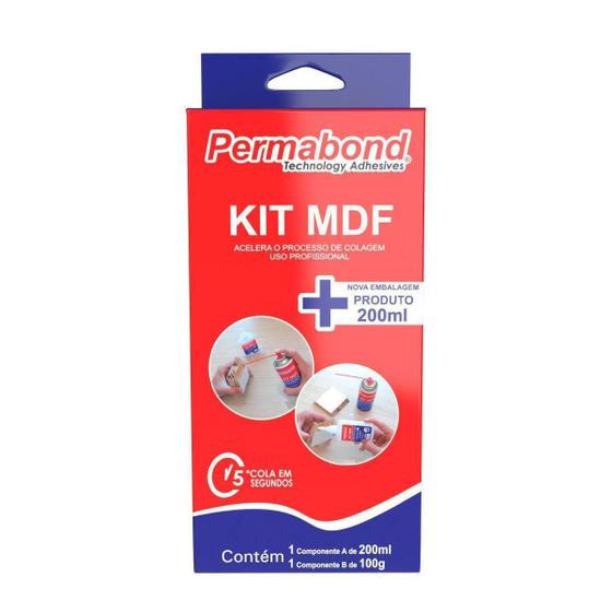 Imagem de Kit Mdf Permabond Cola Instantânea