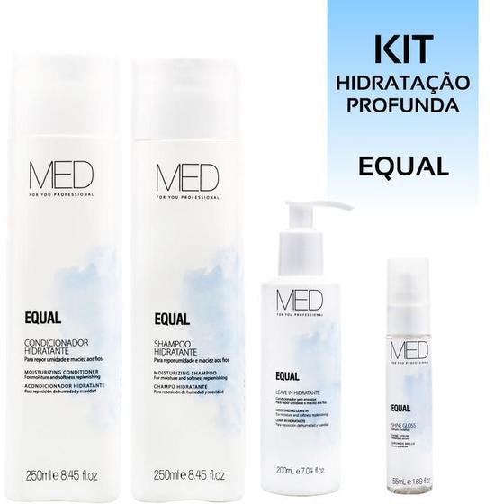 Imagem de Kit Med For You Equal Tratamento Completo Hidratação Capilar