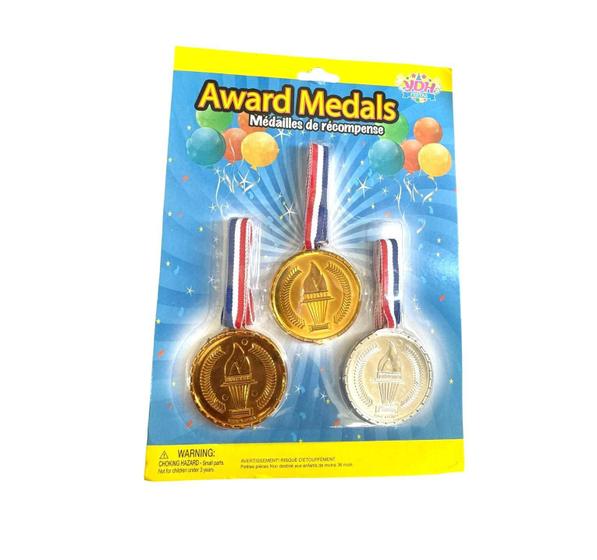Imagem de Kit Medalhas De Brinquedo Premiação 3 Medalhas
