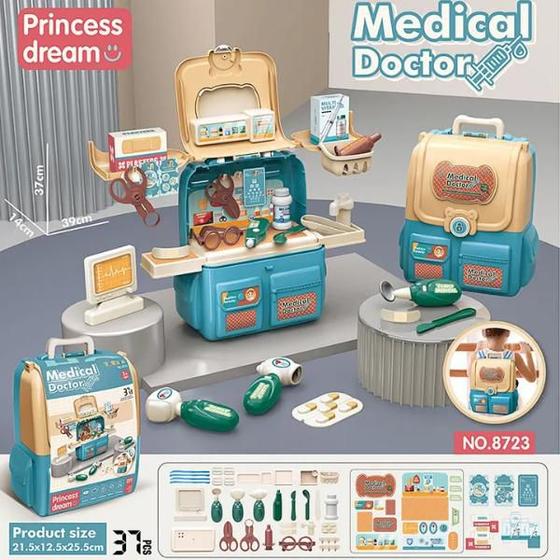 Kit Médico Infantil Brinquedo Maleta que Vira Consultório Menor preço em Kit Médico Infantil Brinquedo Maleta que Vira Consultório