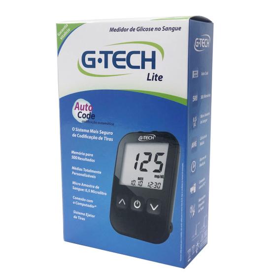 Imagem de Kit Medidor De Glicose G-Tech Free Lite Completo