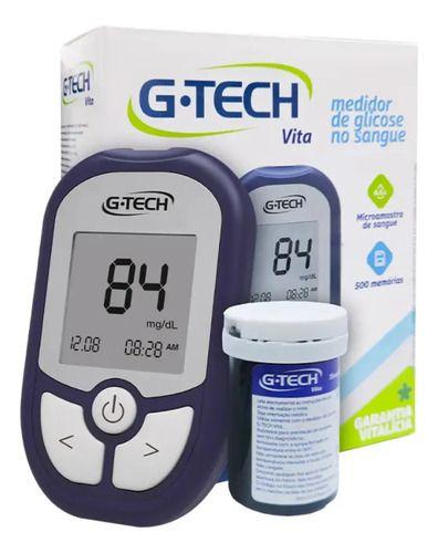 Imagem de Kit Medidor De Glicose G-tech Vita Auto Code Diabetes