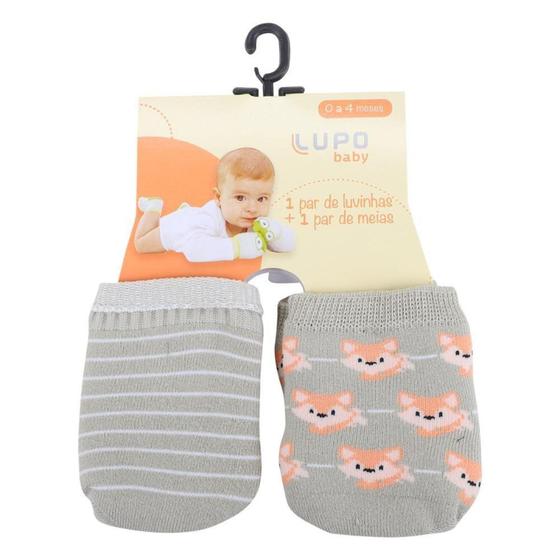 Kit Meia Bebê Lupo Cano Baixo Recém-nascido C/ Luva Menor preço em Kit Meia Bebê Lupo Cano Baixo Recém-nascido C/ Luva