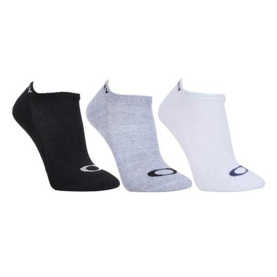 Kit Meia Oakley Bark Low Quarter kit com 3 Unissex - Branco e Preto Imagem de Kit Meia Oakley Bark Low Quarter kit com 3 Unissex - Branco e Preto