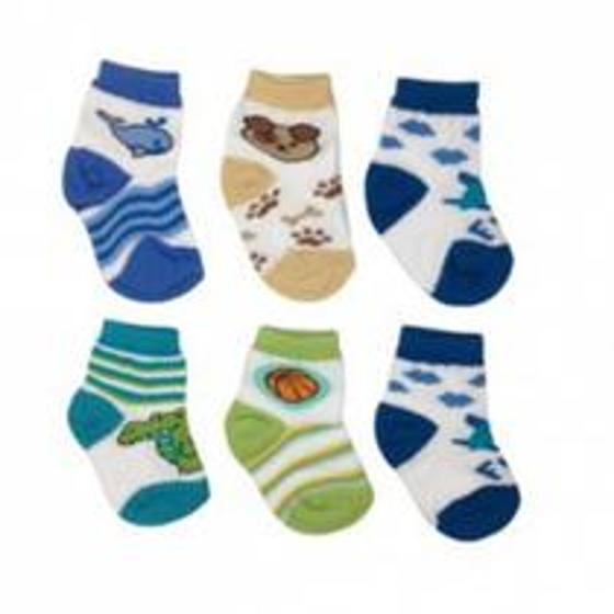 Imagem de Kit Meia Youdelos Baby C/06 Pares Estampas Variadas azul