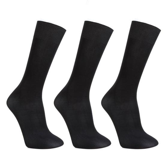 Imagem de Kit Meias Selene Social Clássica Com 3 Pares Masculina