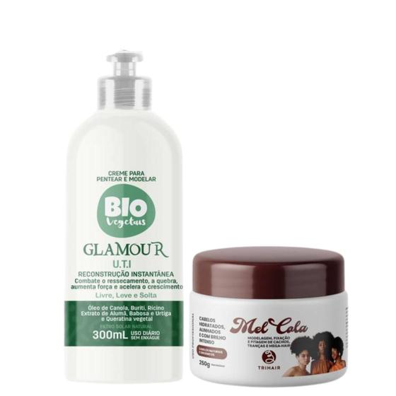 Imagem de Kit Mel Cola 250g + Creme de Pentear UTI Bio Glamour 300ml