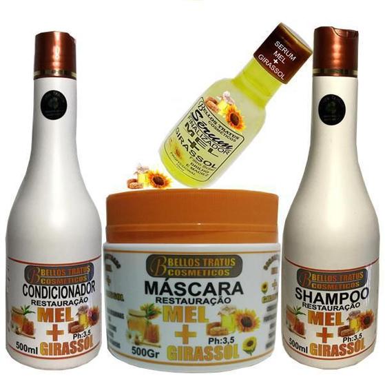 Imagem de Kit Mel De Manuka E Girassol Bellos Tratus