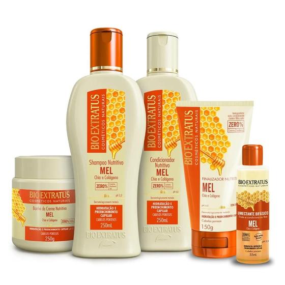 Imagem de Kit Mel Nutritivo Bio Extratus 250ml Completo