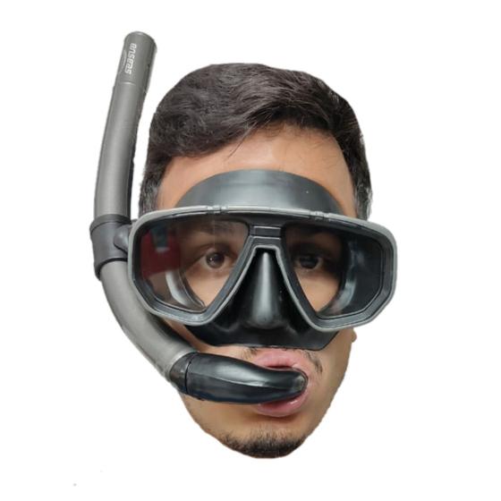 Kit Mergulho Dua Seasub Máscara E Respirador Snorkel Equipamento de