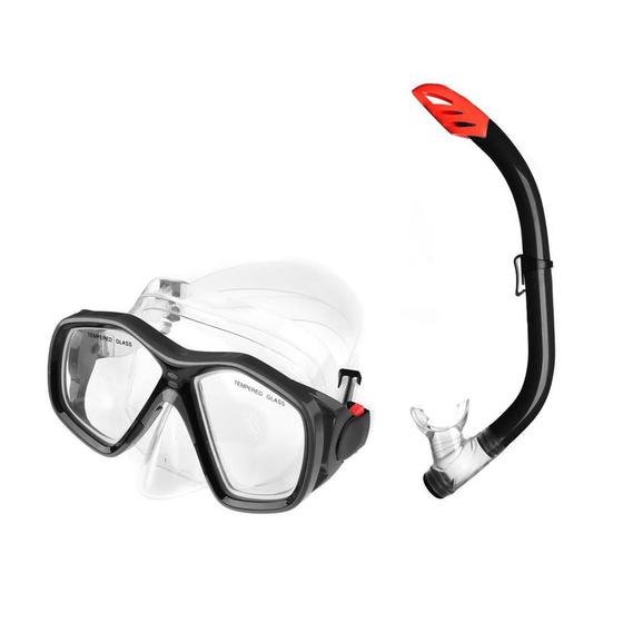 Kit Mergulho Máscara e Snorkel Adulto Preto Atrio - ES366 Menor preço em Kit Mergulho Máscara e Snorkel Adulto Preto Atrio - ES366