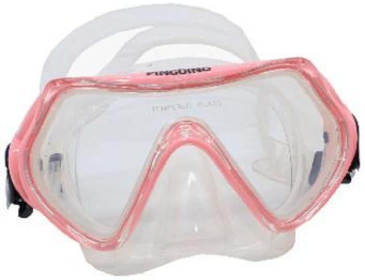 Imagem de Kit Mergulho Mascara E Snorkel Infantil Seasub Pinguino Rosa