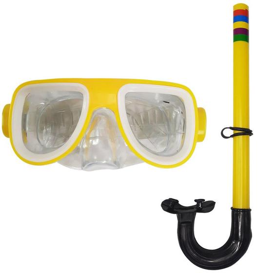Imagem de Kit Mergulho Óculos Mascara Mergulho com Snorkel Infantil