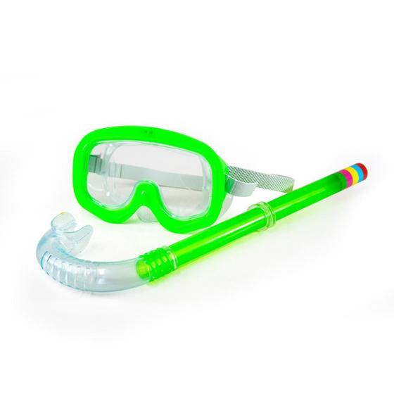 Imagem de Kit Mergulho Snorkel Máscara 2 Peças Verde