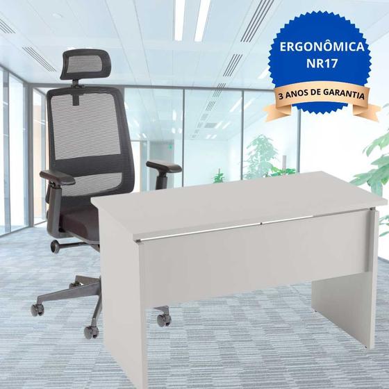 Kit Mesa e Cadeira Escritório e Home Office Mesa 100x74x60cm + Cadeira