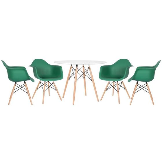 Imagem de KIT - Mesa Eames 100 cm + 4 cadeiras Eiffel DAW