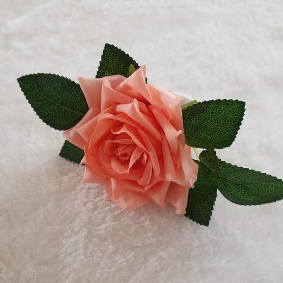 Imagem de Kit mesa posta anel Porta Guardanapo natal flor rosa ft 8 un