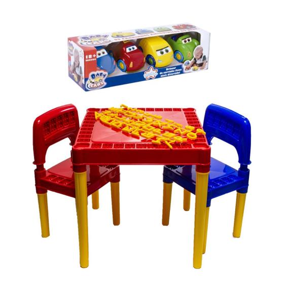 Imagem de Kit Mesinha Didática Atividades Tritec + Carrinho Baby Cars