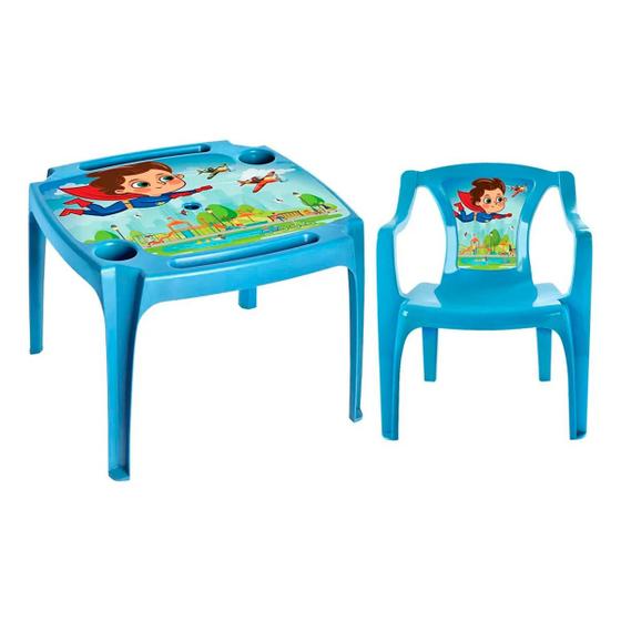 Imagem de Kit Mesinha e 1 Cadeira Poltrona Infantil Com Label Arqplast