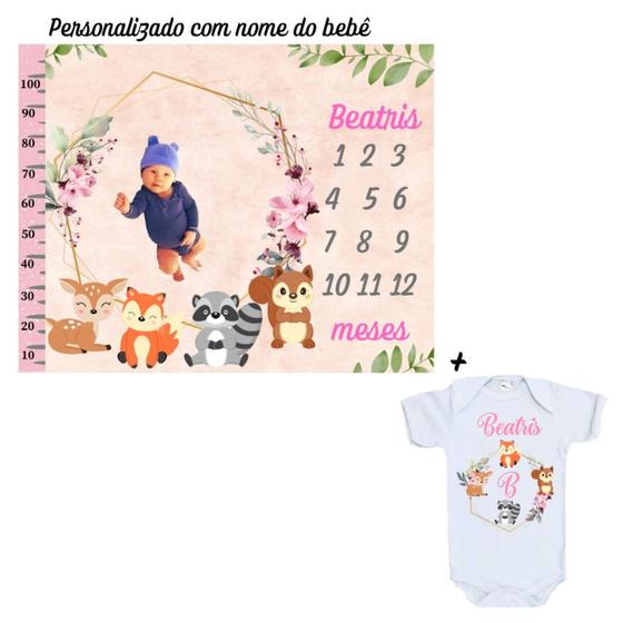 Imagem de Kit Mêsversário Animais da Floresta Rosa